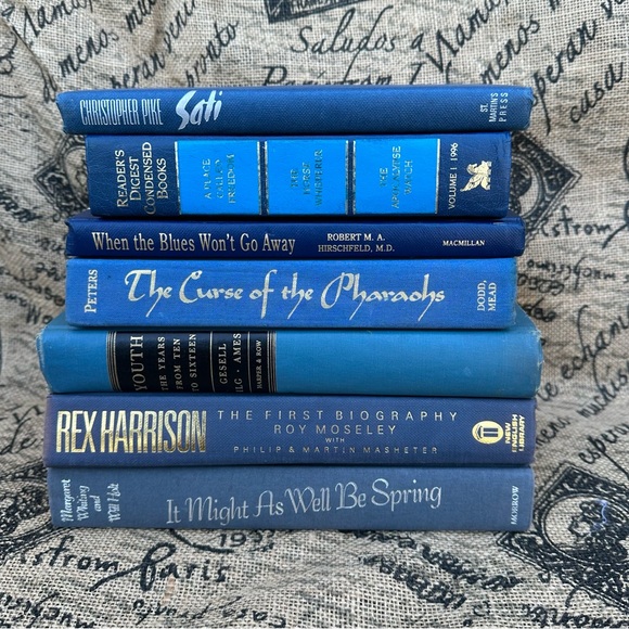 Blue Curated Designer Book Stack - Picture 6 of 10